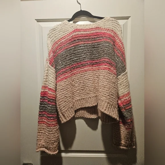 Pilcro Pink Striped Sweater - Picture 2 of 6